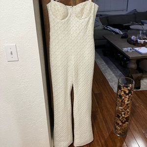 Nadine Merabi Hailey White Jumpsuit